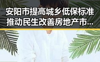 安阳市提高城乡低保标准推动民生改善房地产市场继续保持稳定态势